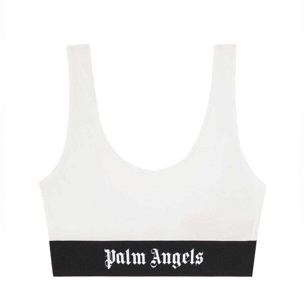 Palm Angels logo-underband two-tone bra